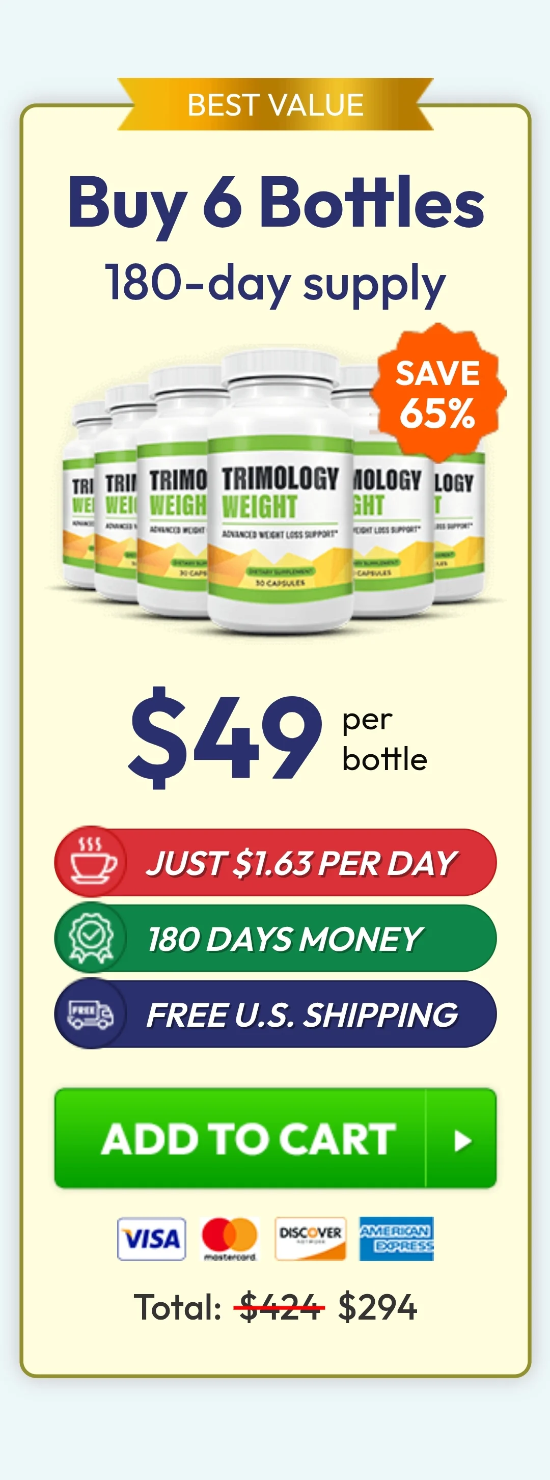 Trimology™ 6 bottles pricing